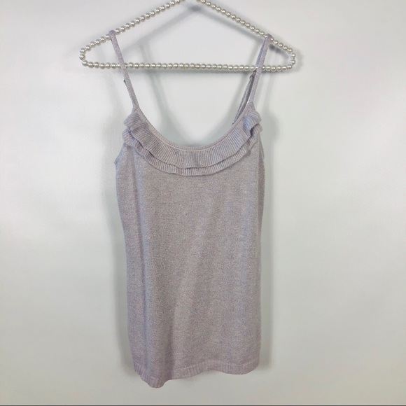 VICTORIAS SECRET Womens Purple Lilac Ruffled Tank - Picture 1 of 7